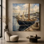 Classic Wooden Sailboat Nautical Wall Art Canvas Print - Image 6