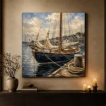 Classic Wooden Sailboat Nautical Wall Art Canvas Print - Image 7