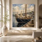 Classic Wooden Sailboat Nautical Wall Art Canvas Print - Image 8