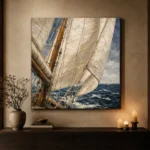 Ivory Sail Detail Nautical Wall Art Canvas Print - Image 7