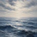 Tranquil Blue Seascape Sea Wall Art Canvas Print