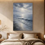 Tranquil Blue Shoreline Sea Wall Art Canvas Print - Image 6