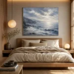 Panoramic Blue Seascape Sea Wall Art Canvas Print - Image 8
