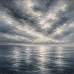 Reflective Blue Seascape Sea Wall Art Canvas Print