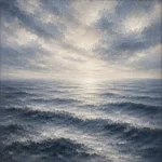 Serene Open Sea Wall Art Canvas Print