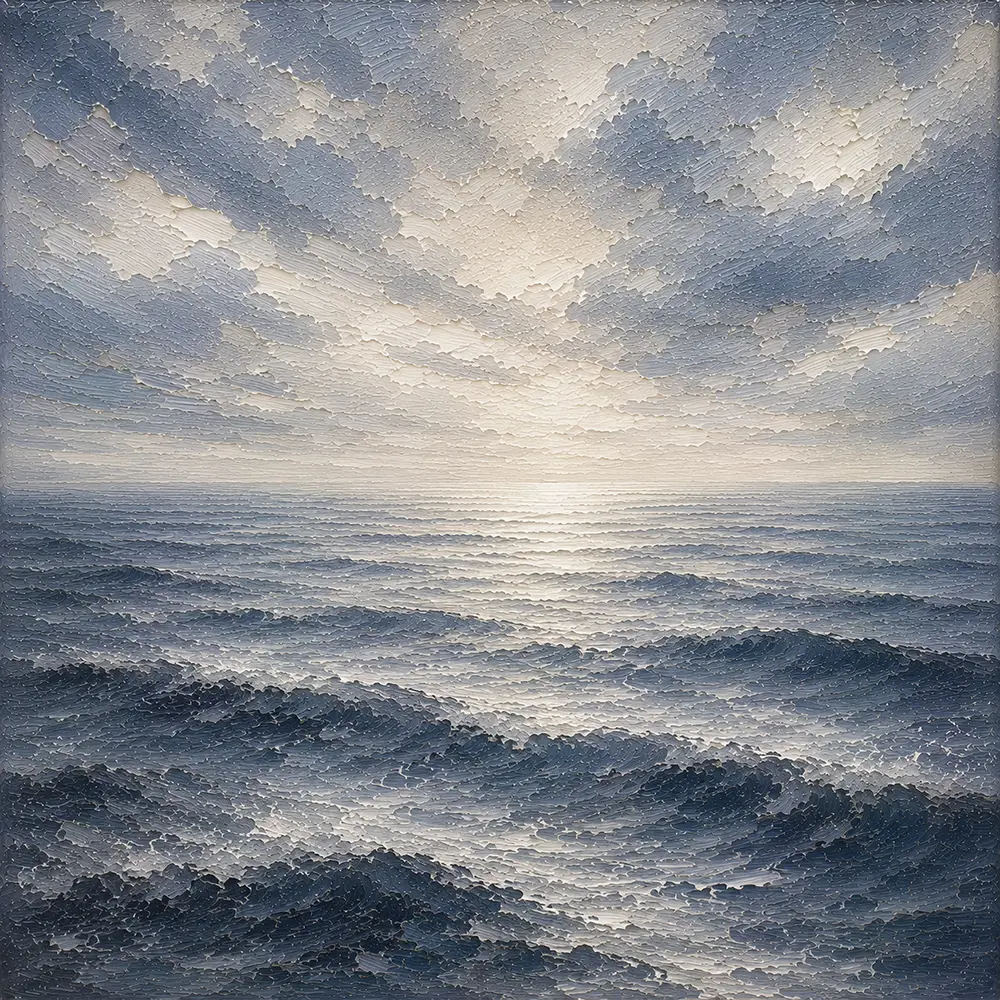 Serene Open Sea Wall Art Canvas Print