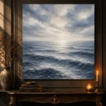 Serene Open Sea Wall Art Canvas Print - Image 4