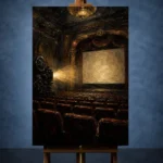 Amber Glow Classic Cinema Wall Art Canvas Print - Image 2