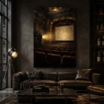 Amber Glow Classic Cinema Wall Art Canvas Print - Image 4
