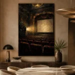 Amber Glow Classic Cinema Wall Art Canvas Print - Image 5