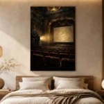Amber Glow Classic Cinema Wall Art Canvas Print - Image 6