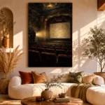 Amber Glow Classic Cinema Wall Art Canvas Print - Image 8