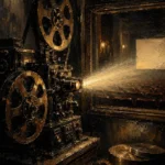 Antique Projection Booth Classic Cinema Wall Art Canvas Print