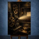 Antique Projection Booth Classic Cinema Wall Art Canvas Print - Image 2