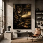 Antique Projection Booth Classic Cinema Wall Art Canvas Print - Image 3
