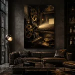 Antique Projection Booth Classic Cinema Wall Art Canvas Print - Image 4