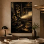 Antique Projection Booth Classic Cinema Wall Art Canvas Print - Image 5