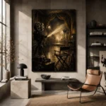 Antique Brass Film Studio Classic Cinema Wall Art Canvas Print - Image 3