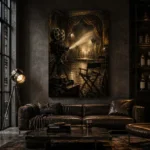 Antique Brass Film Studio Classic Cinema Wall Art Canvas Print - Image 4