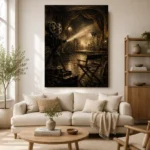 Antique Brass Film Studio Classic Cinema Wall Art Canvas Print - Image 7