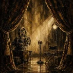 Velvet Curtain Cinema Stage Wall Art Canvas Print