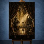 Velvet Curtain Cinema Stage Wall Art Canvas Print - Image 2