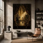 Velvet Curtain Cinema Stage Wall Art Canvas Print - Image 3