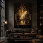 Velvet Curtain Cinema Stage Wall Art Canvas Print - Image 4