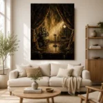 Velvet Curtain Cinema Stage Wall Art Canvas Print - Image 7