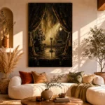 Velvet Curtain Cinema Stage Wall Art Canvas Print - Image 8