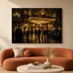 Amber Marquee Movie Palace Classic Cinema Wall Art Canvas Print - Image 3