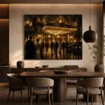Amber Marquee Movie Palace Classic Cinema Wall Art Canvas Print - Image 4