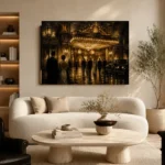 Amber Marquee Movie Palace Classic Cinema Wall Art Canvas Print - Image 6