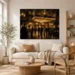 Amber Marquee Movie Palace Classic Cinema Wall Art Canvas Print - Image 7