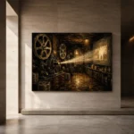 Bronze Projection Room Classic Cinema Wall Art Canvas Print - Image 5