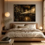 Bronze Projection Room Classic Cinema Wall Art Canvas Print - Image 8