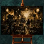 Antique Brass Film Studio Classic Cinema Wall Art Canvas Print - Image 2