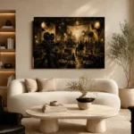 Antique Brass Film Studio Classic Cinema Wall Art Canvas Print - Image 6
