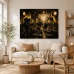 Antique Brass Film Studio Classic Cinema Wall Art Canvas Print - Image 7