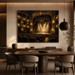 Golden Ochre Historic Theater Classic Cinema Wall Art Canvas Print - Image 4