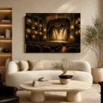 Golden Ochre Historic Theater Classic Cinema Wall Art Canvas Print - Image 6