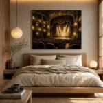 Golden Ochre Historic Theater Classic Cinema Wall Art Canvas Print - Image 8
