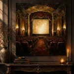 Muted Gold Historic Theater Classic Cinema Wall Art Canvas Print - Image 4
