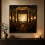 Muted Gold Historic Theater Classic Cinema Wall Art Canvas Print - Image 7