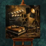 Bronze Cinema Still Life Classic Cinema Wall Art Canvas Print - Image 2