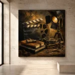 Bronze Cinema Still Life Classic Cinema Wall Art Canvas Print - Image 3