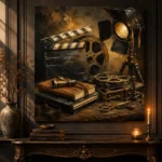 Bronze Cinema Still Life Classic Cinema Wall Art Canvas Print - Image 4