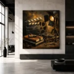 Bronze Cinema Still Life Classic Cinema Wall Art Canvas Print - Image 5
