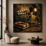 Bronze Cinema Still Life Classic Cinema Wall Art Canvas Print - Image 6
