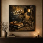 Bronze Cinema Still Life Classic Cinema Wall Art Canvas Print - Image 7